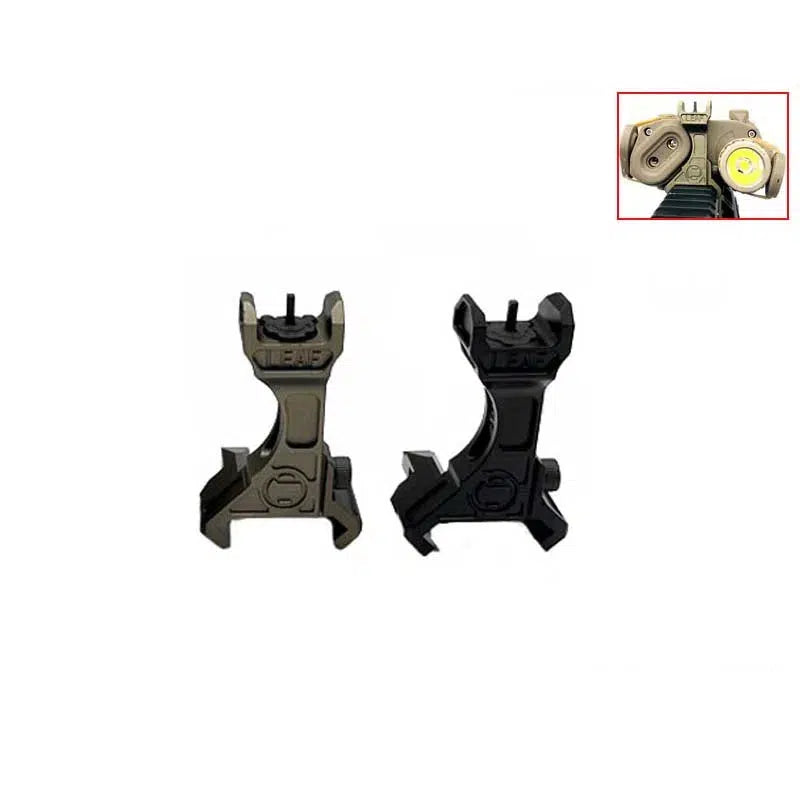 LEAF PEQ15 CNC Rail Mount Flip Back Up Sight – m416gelblaster