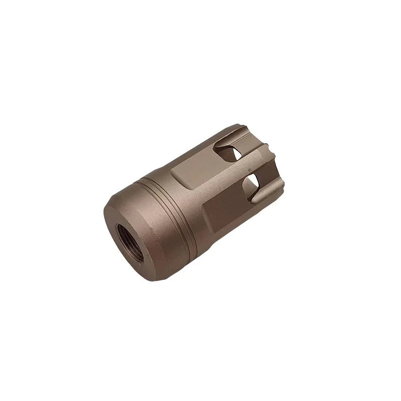 F4 Metal Muzzle Brake 14mm CCW-m416gelblaster-tan-m416gelblaster