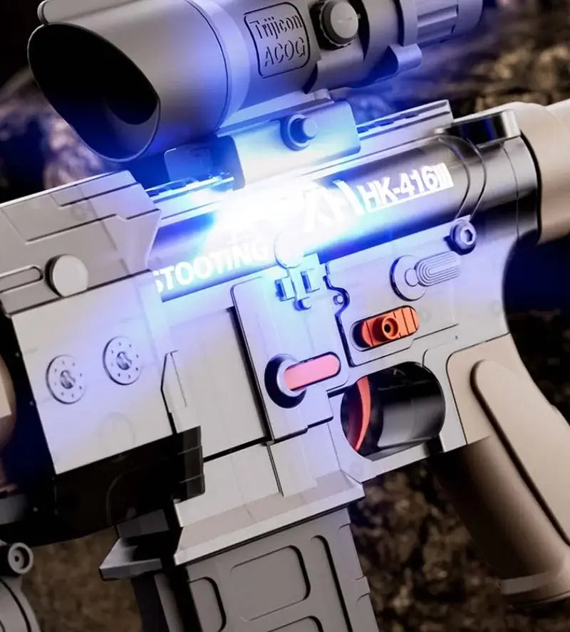 Full Automatic HK416 Foam Dart Blaster Rifle with Light