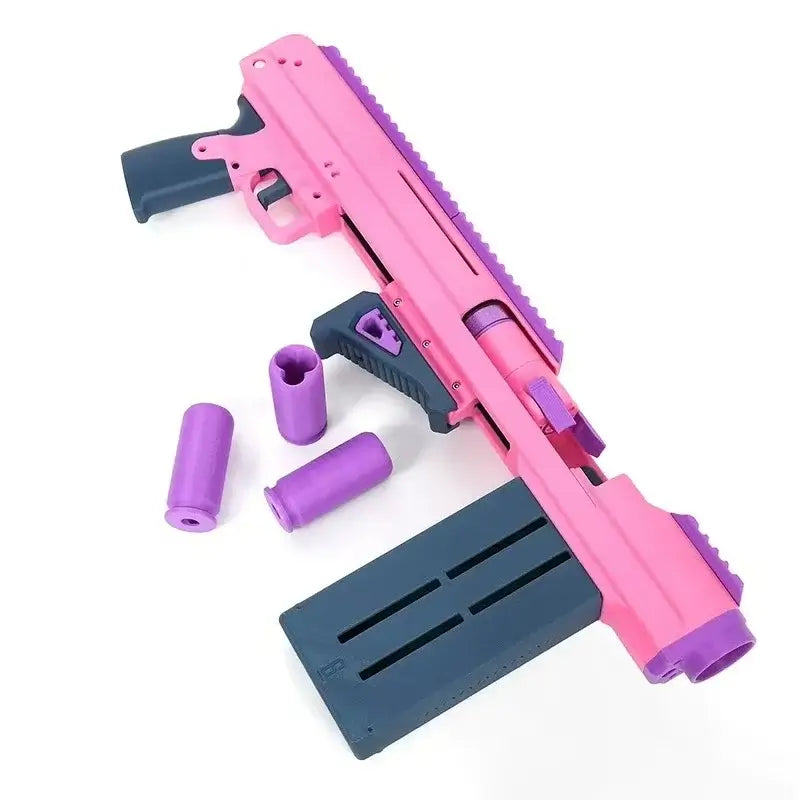 Sillybutts Battle Axe Shell-Fed Pump Shotgun Foam Dart Blaster-m416gelblaster-m416gelblaster