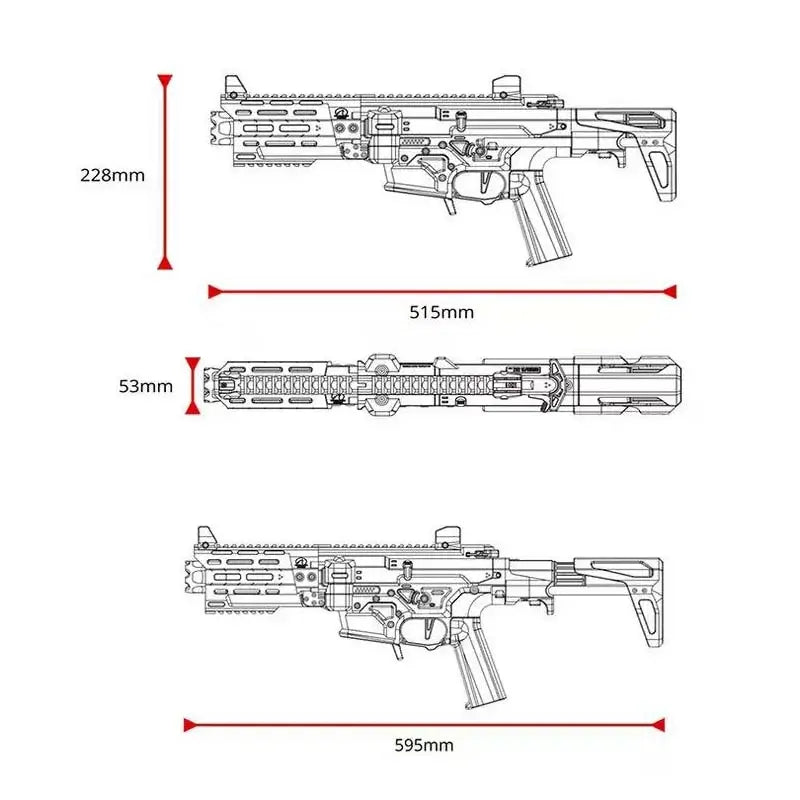 Hildolfr 737 Full Auto Flywheel Nerf Blaster 3D Print Kit