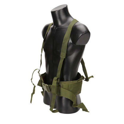 Camouflage Suspenders Tactical Molle Padded Waist Belt