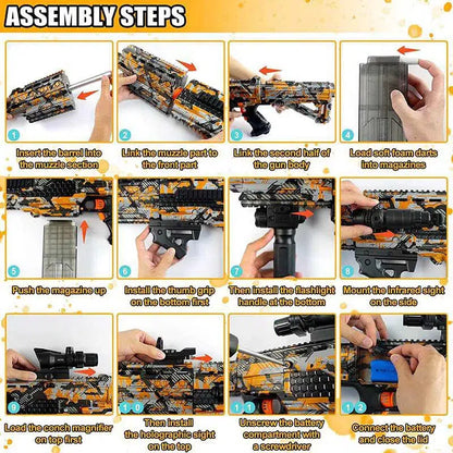 High Rate of Fire V6 Dart Blaster-foam blaster-Biu Blaster-Biu Blaster