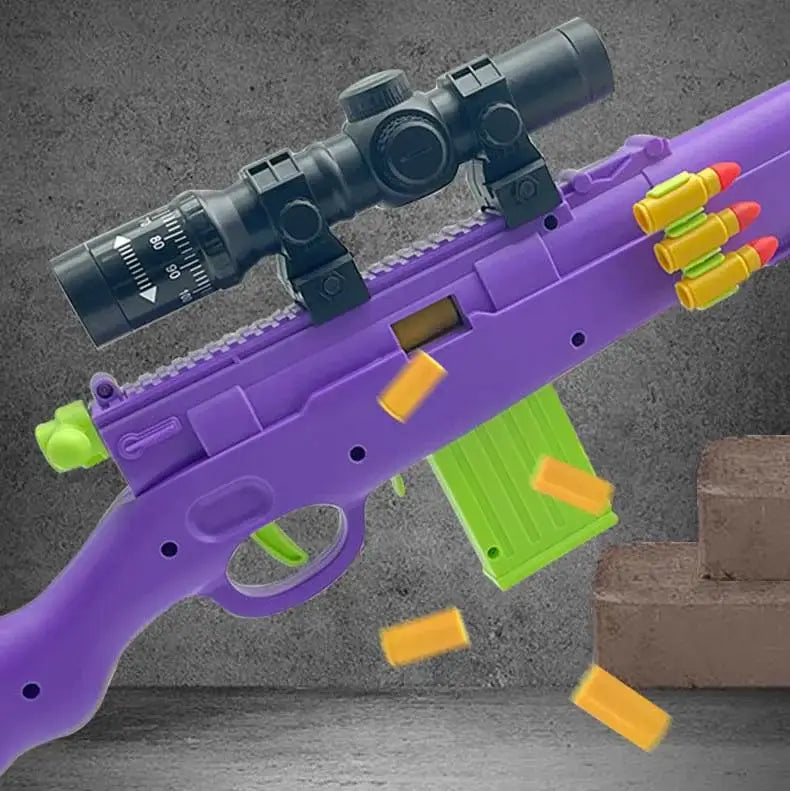 Kar 98k Soft Bullet Blaster Shell Ejecting Carrot Gun – m416gelblaster