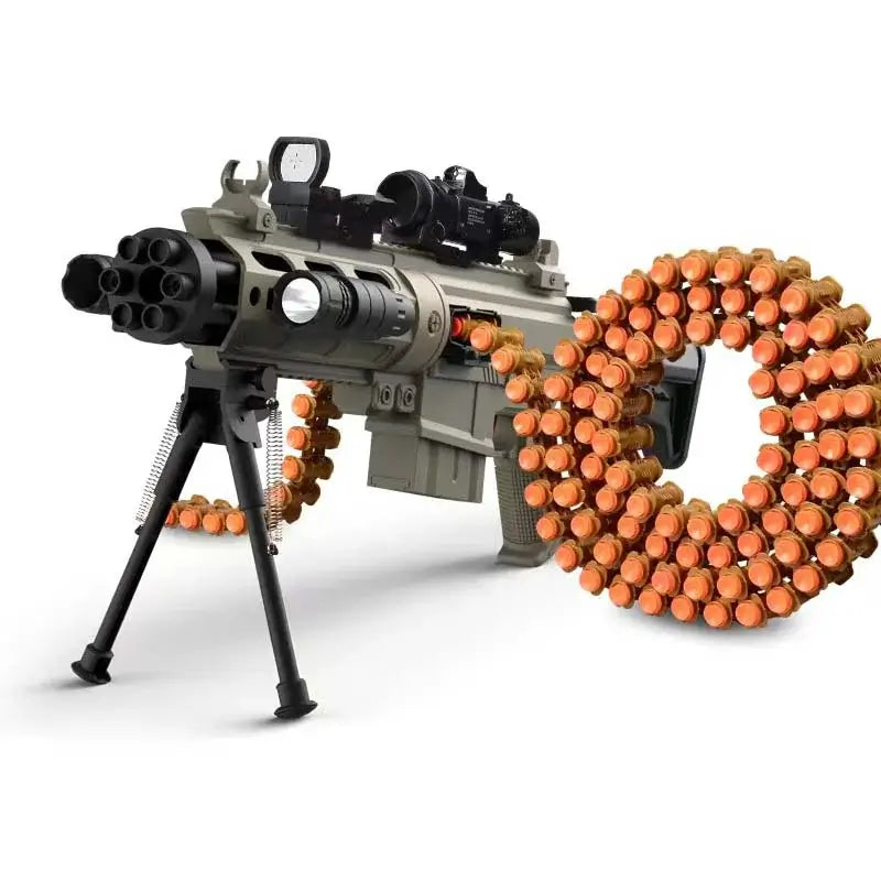 Belt-Fed Electric Automatic Gatling Sytle Rifle Foam Dart Blaster-m416gelblaster-m416gelblaster