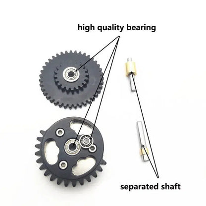 BR Alloy Gear Set with Integrated Bearings-m416gelblaster-m416gelblaster