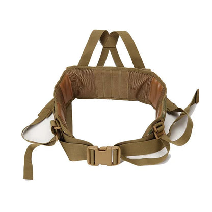 Camouflage Suspenders Tactical Molle Padded Waist Belt