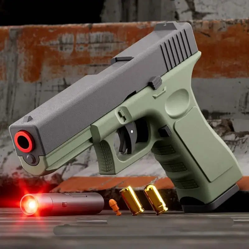 G17 2-in-1 Shell Ejecting Soft Bullet Blaster & Laser Gun-m416gelblaster-green-m416gelblaster