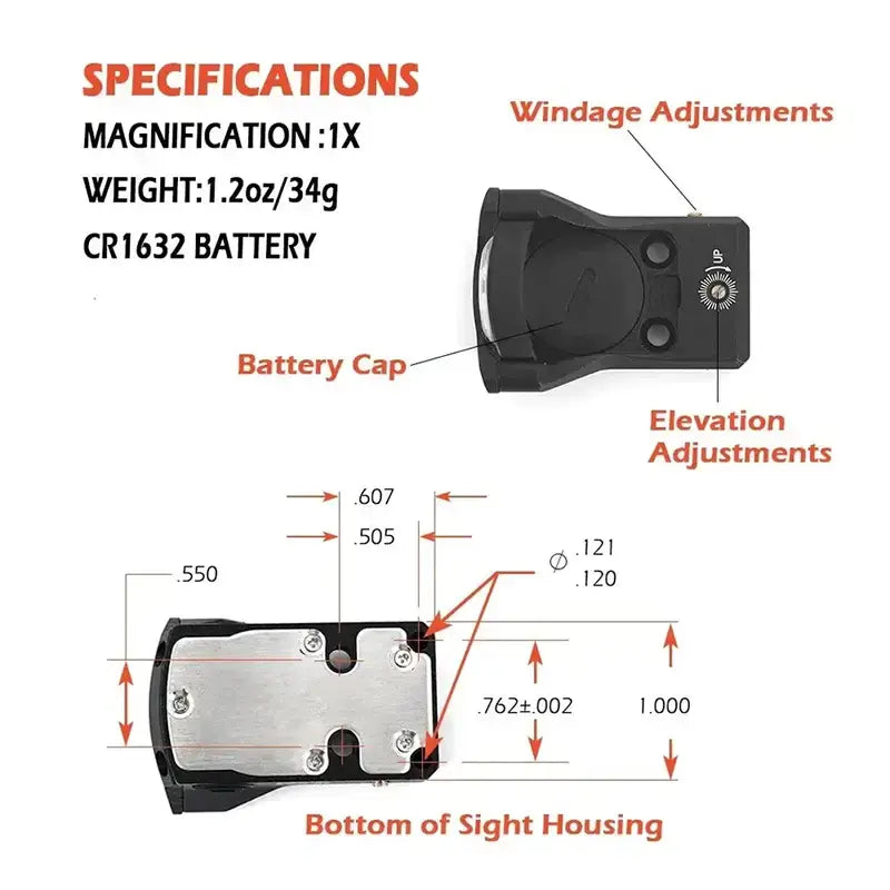 Grace M1 Topless Micro Reflex Red Dot Sight-m416gelblaster-m416gelblaster