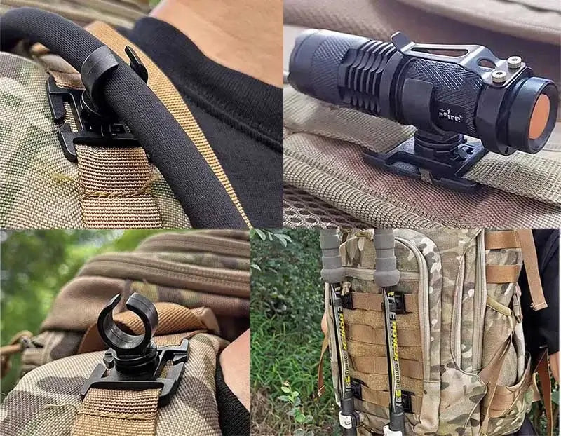 Tactical Grimlock Rotation Flashlight Clip MOLLE Webbing Attachment-m416gelblaster-m416gelblaster