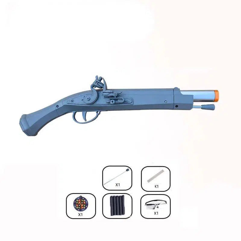 Hanke Flintlock Toy Manual Foam Blaster-foam blaster-m416 gel blaster-black-m416gelblaster