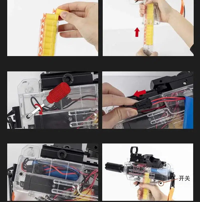 Full Auto Electric UZI SMG Foam Dart Blaster-foam blaster-m416gelblaster-m416gelblaster