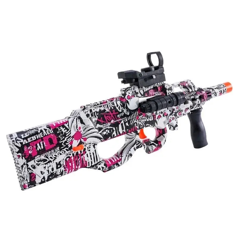 Large P90 Electric Hopper Fed Orbeez Toy Gun with Universe Skin-m416gelblaster-Graffiti-m416gelblaster