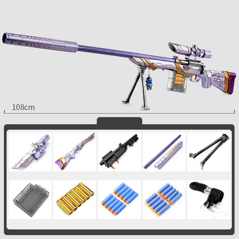 LuoChen M24 Manual Shell Ejecting Foam Dart Blaster-m416gelblaster-purple-m416gelblaster