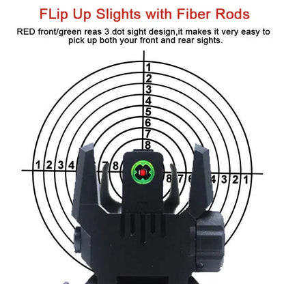 MGP CQB Armor Gen2 Flip Up Sights With Fiber Rods-m416gelblaster-m416gelblaster