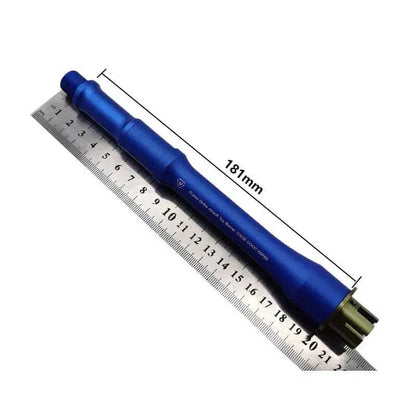 SI 19mm Metal Fluted Outer Barrel Extension with 14mm CCW Thread-m416gelblaster-8.5 inch fluted barrel-blue-m416gelblaster