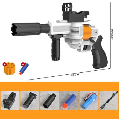 007 Electric 2-Flywheels Revolver Dart Blaster-m416gelblaster-white-m416gelblaster