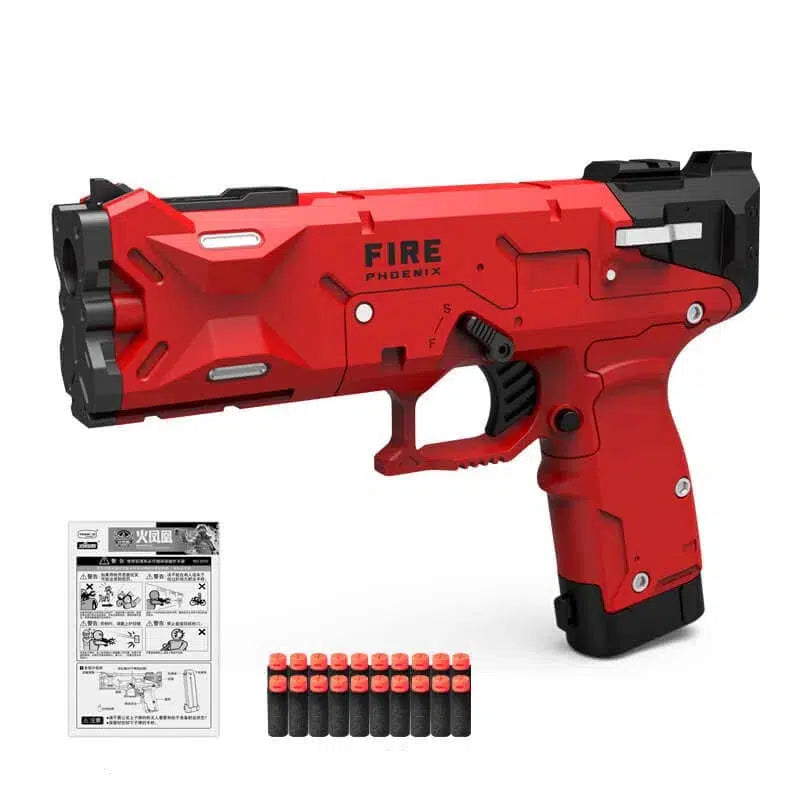 Fire Phoenix Hold Open Dart Blaster Toy-foam blaster-Biu Blaster-red-Uenel