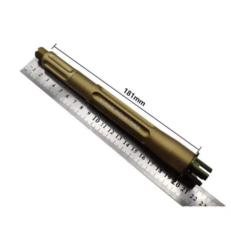 SI 19mm Metal Fluted Outer Barrel Extension with 14mm CCW Thread-m416gelblaster-8.5 inch fluted barrel with groove-tan-m416gelblaster