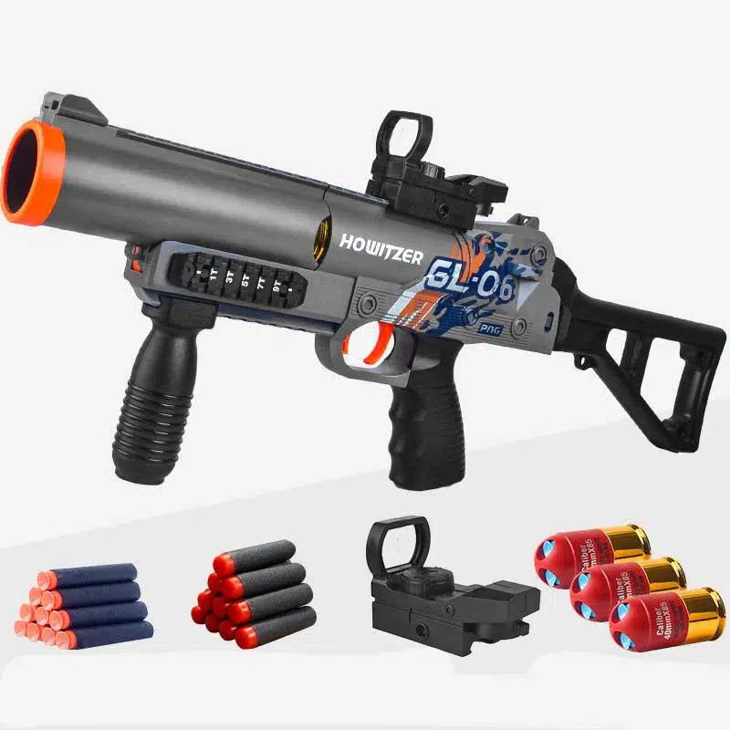 Crazy Shark GL-06 Nerf Grenade Launcher Triple Shot Blaster-m416gelblaster-grey-m416gelblaster