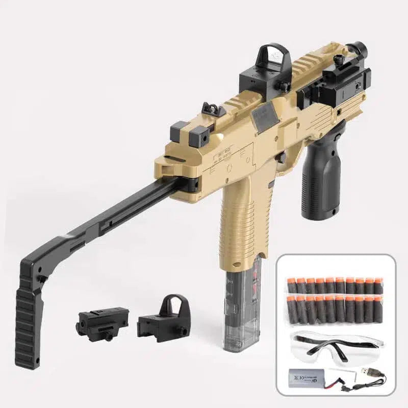 High Speed Electric Auto MP9 Foam Dart Blaster-m416gelblaster-tan-m416gelblaster