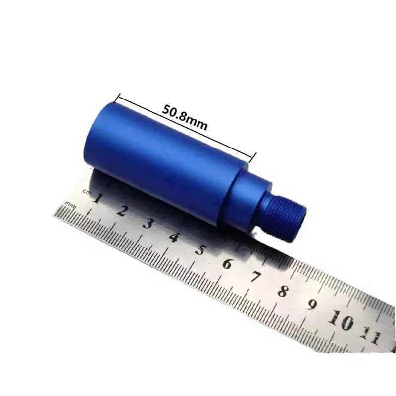 SI 19mm Metal Fluted Outer Barrel Extension with 14mm CCW Thread-m416gelblaster-2 inch extension barrel-blue-m416gelblaster