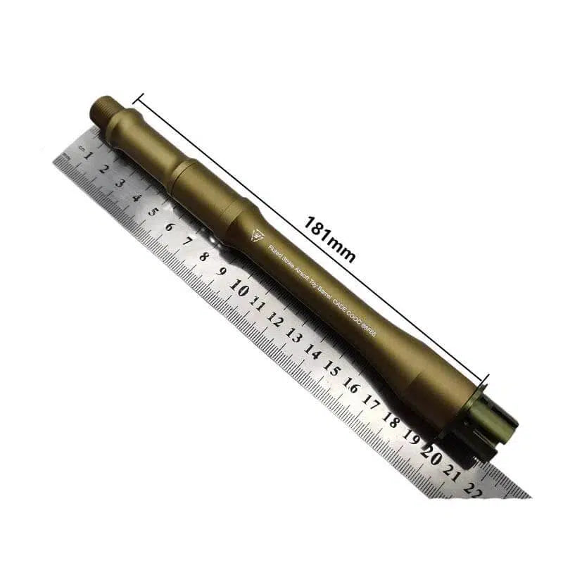 SI 19mm Metal Fluted Outer Barrel Extension with 14mm CCW Thread-m416gelblaster-8.5 inch fluted barrel-tan-m416gelblaster