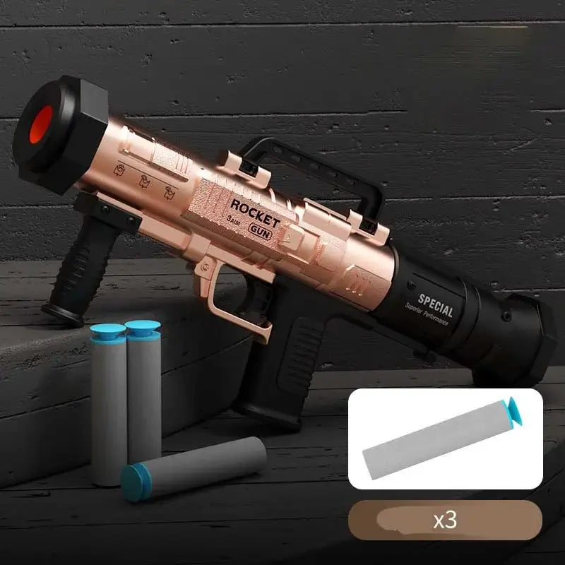 Mini Rocket Launcher RPG Manual Reloading Foam Dart Blaster-m416gelblaster-gold-m416gelblaster