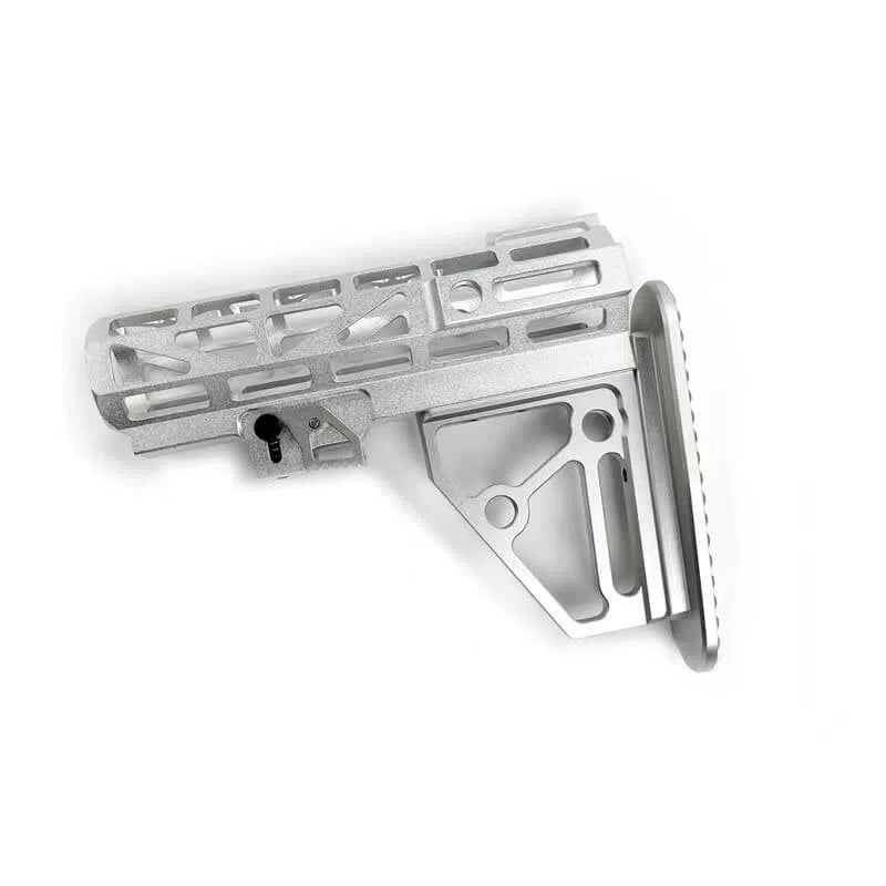 CNC Skeletonized Fusion Ultralight Carbine Butt Stock-m416gelblaster-silver-m416gelblaster