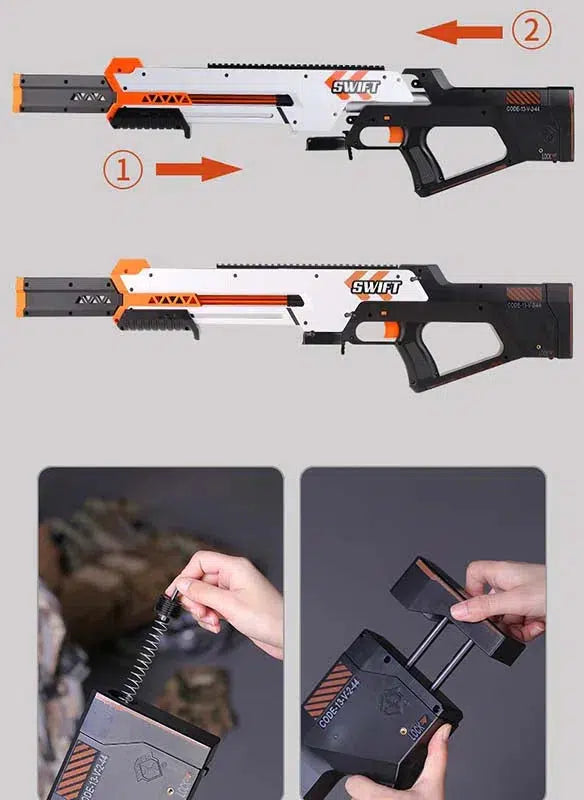 Worker Swift Foam Dart Blaster-foam blaster-Biu Blaster-Biu Blaster