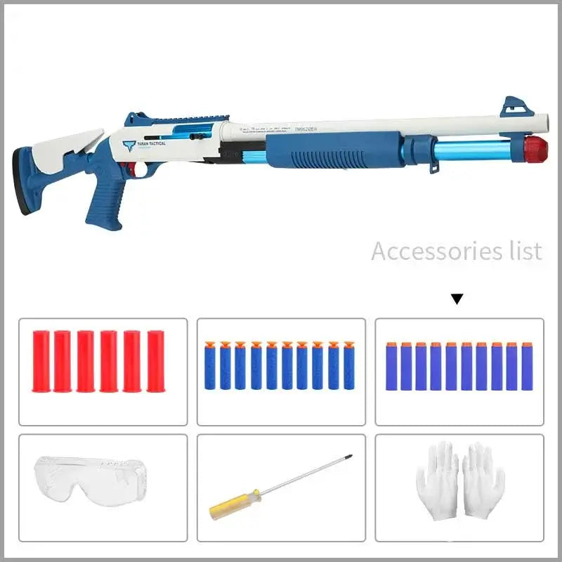 UDL XM1014 Manual Pump Nerf Shotgun Shell Eject Blaster-m416gelblaster-m416gelblaster