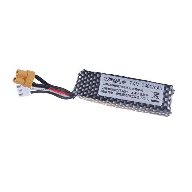 XT30 Plug 7.4v 1400mah Rechargeable Lipo Battery-m416gelblaster-m416gelblaster