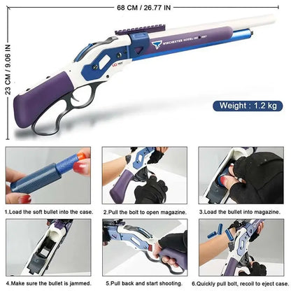 UDL Lever Action Winchester M1887 Nerf Gun-m416gelblaster-m416gelblaster