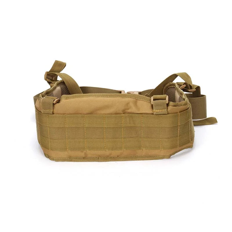 Camouflage Suspenders Tactical Molle Padded Waist Belt