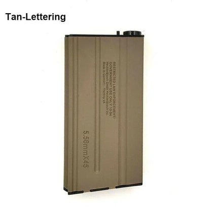 Short Gel Blaster PMAG Nylon Magazine-m416gelblaster-tan with lettering-m416gelblaster