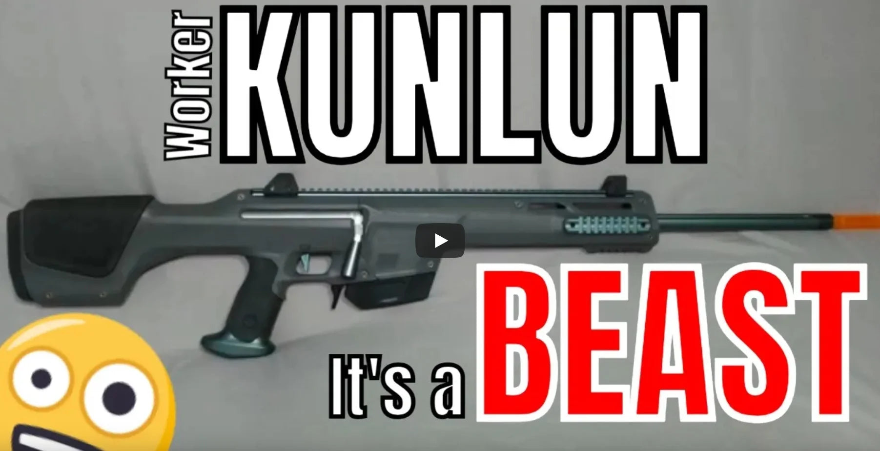 Load video: review video on the worker kunlun bolt action nerf blaster