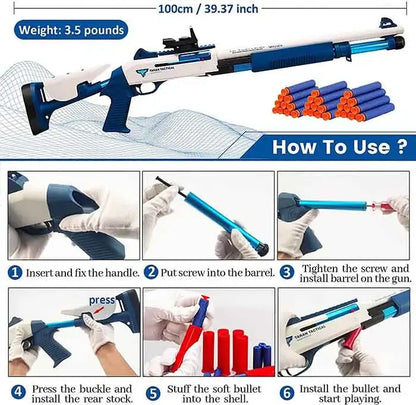 UDL XM1014 Manual Pump Nerf Shotgun Shell Eject Blaster-m416gelblaster-m416gelblaster